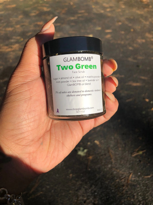 Two Green Face Scrub Glam Bomb